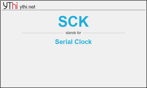 What does SCK mean? What is the full form of SCK?