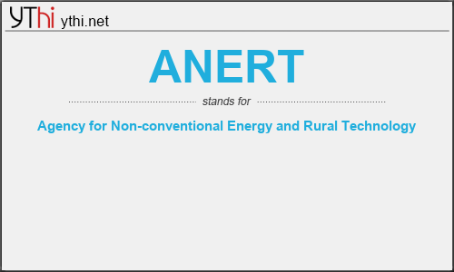 What does ANERT mean? What is the full form of ANERT?