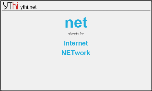 What does NET mean? What is the full form of NET?