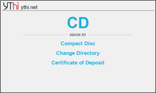 What does CD mean? What is the full form of CD?