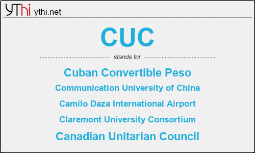 What does CUC mean? What is the full form of CUC?