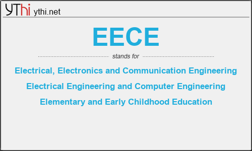 What does EECE mean? What is the full form of EECE?
