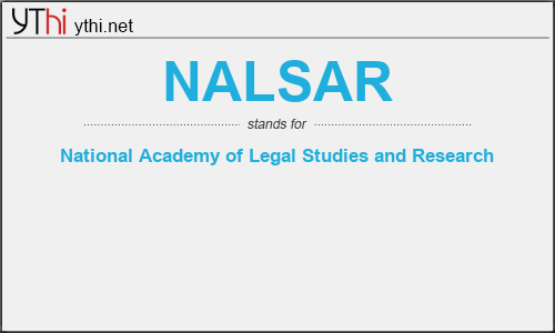 What does NALSAR mean? What is the full form of NALSAR?