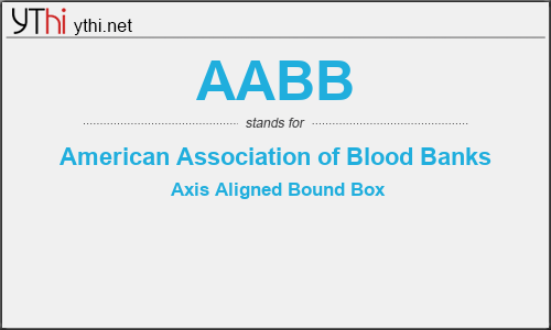 What does AABB mean? What is the full form of AABB?