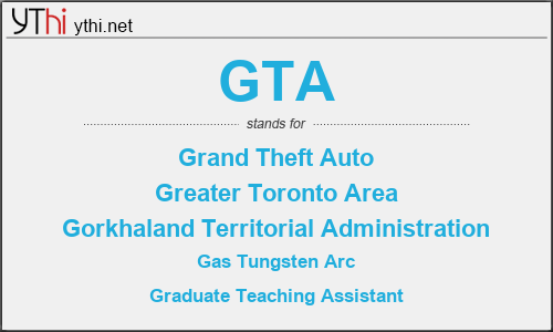 What does GTA mean? What is the full form of GTA?