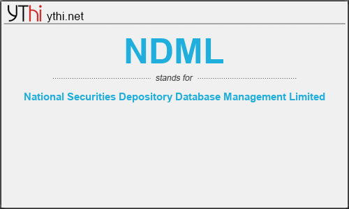What does NDML mean? What is the full form of NDML?