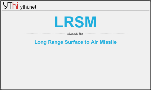 What does LRSM mean? What is the full form of LRSM?