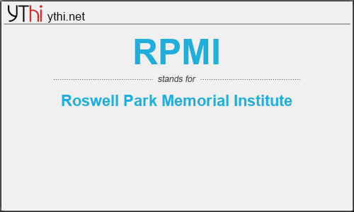 What does RPMI mean? What is the full form of RPMI?