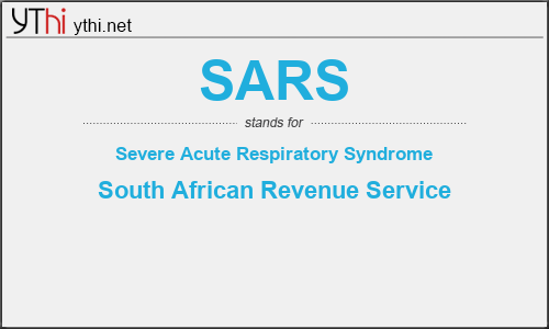 What does SARS mean? What is the full form of SARS?