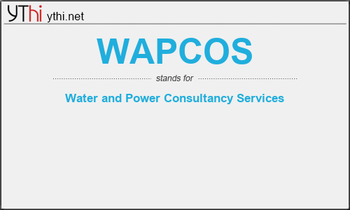 What does WAPCOS mean? What is the full form of WAPCOS?
