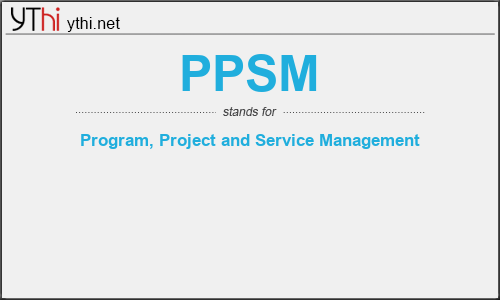 What does PPSM mean? What is the full form of PPSM?