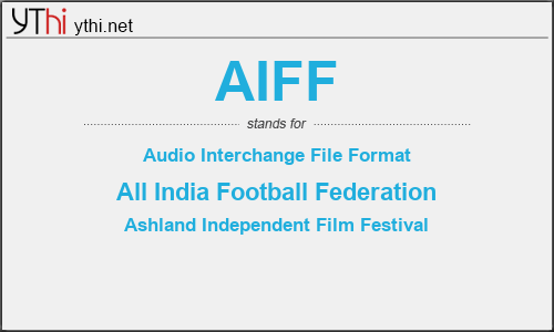 What does AIFF mean? What is the full form of AIFF?