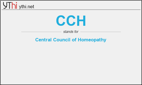 What does CCH mean? What is the full form of CCH?