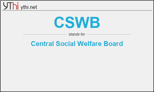 What does CSWB mean? What is the full form of CSWB?