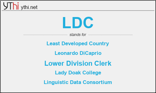 What does LDC mean? What is the full form of LDC?