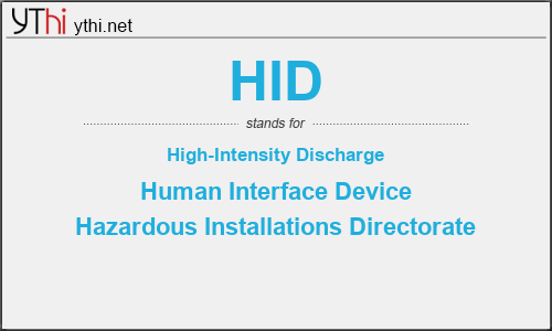 What does HID mean? What is the full form of HID?