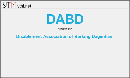 What does DABD mean? What is the full form of DABD?