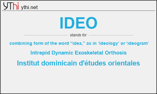 What does IDEO mean? What is the full form of IDEO?