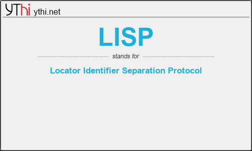 What does LISP mean? What is the full form of LISP?