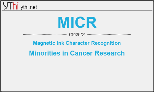 What does MICR mean? What is the full form of MICR?