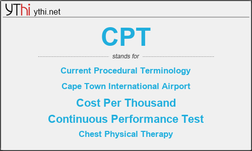 What does CPT mean? What is the full form of CPT?