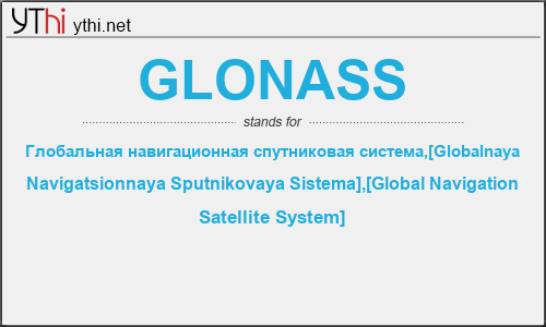 What does GLONASS mean? What is the full form of GLONASS?