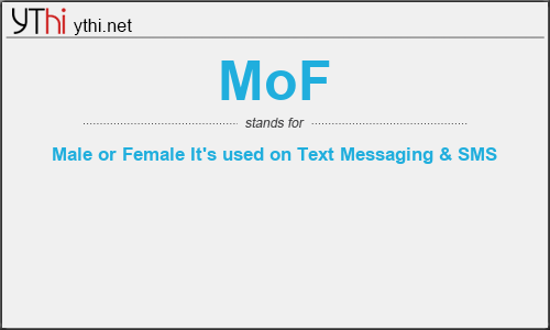 What does MOF mean? What is the full form of MOF?