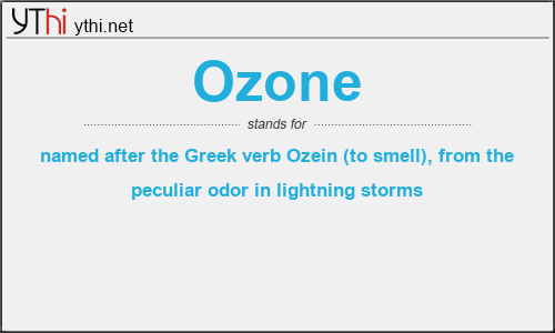 What does OZONE mean? What is the full form of OZONE?