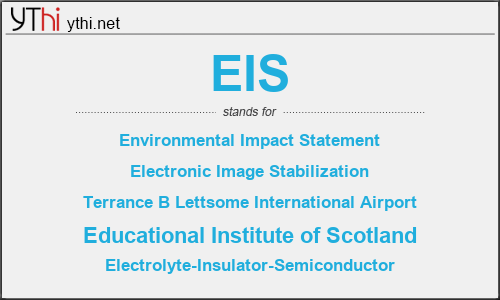 What does EIS mean? What is the full form of EIS?