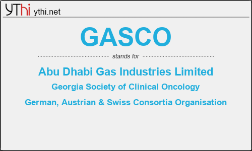 What does GASCO mean? What is the full form of GASCO?