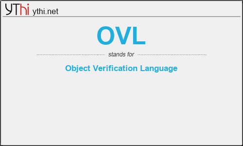 What does OVL mean? What is the full form of OVL?