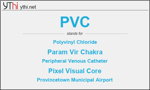 What does PVC mean? What is the full form of PVC?