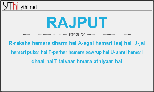 What does RAJPUT mean? What is the full form of RAJPUT?