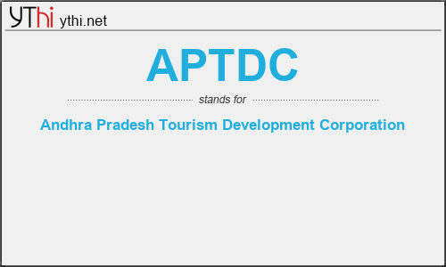 What does APTDC mean? What is the full form of APTDC?