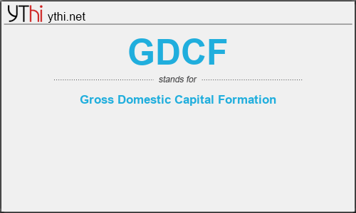 What does GDCF mean? What is the full form of GDCF?