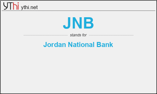What does JNB mean? What is the full form of JNB?
