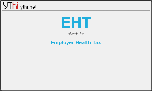 What does EHT mean? What is the full form of EHT?