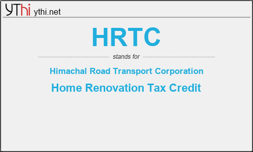 What does HRTC mean? What is the full form of HRTC?