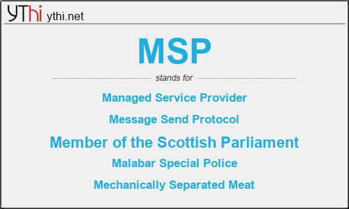 What does MSP mean? What is the full form of MSP?