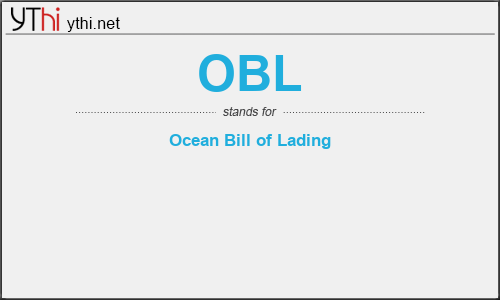 What does OBL mean? What is the full form of OBL?