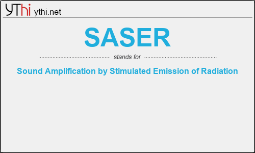 What does SASER mean? What is the full form of SASER?