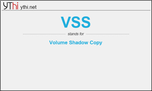 What does VSS mean? What is the full form of VSS?