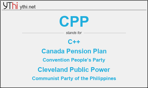 What does CPP mean? What is the full form of CPP?