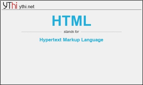 What does HTML mean? What is the full form of HTML?