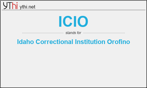 What does ICIO mean? What is the full form of ICIO?