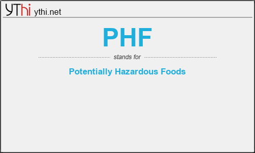 What does PHF mean? What is the full form of PHF?