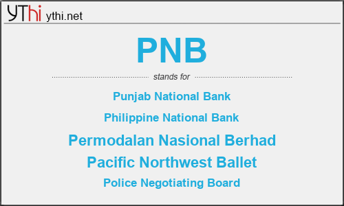 What does PNB mean? What is the full form of PNB?