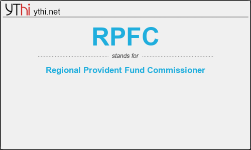 What does RPFC mean? What is the full form of RPFC?