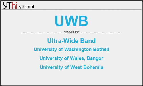 What does UWB mean? What is the full form of UWB?