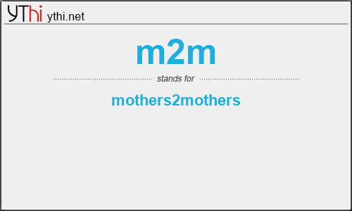 What does M2M mean? What is the full form of M2M?